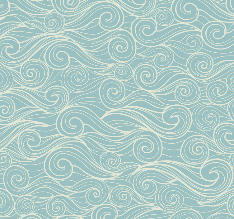 papel de parede casa de banho Ondas do oceano relaxantes - TenStickers