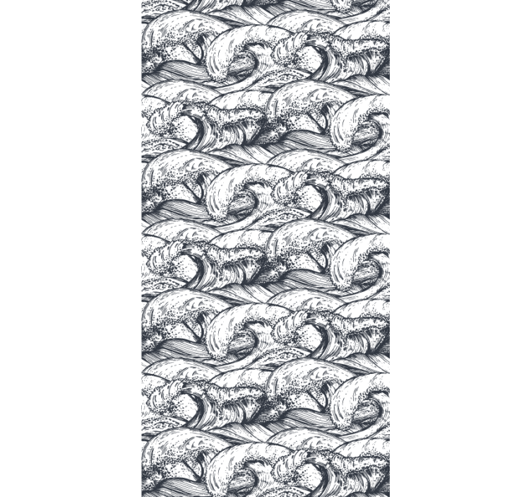 Papel de parede natureza padrão de ondas do mar - TenStickers