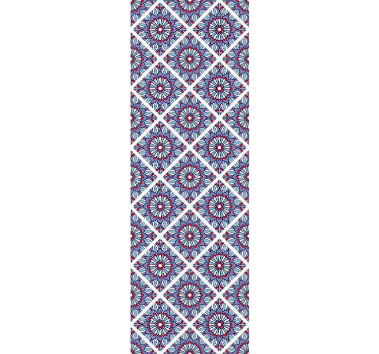 papel de parede floral elegância floral geométrica - TenStickers