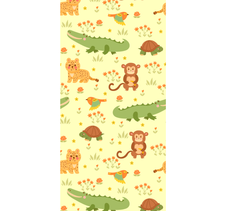 papel de parede animais motivo da fauna da selva - TenStickers