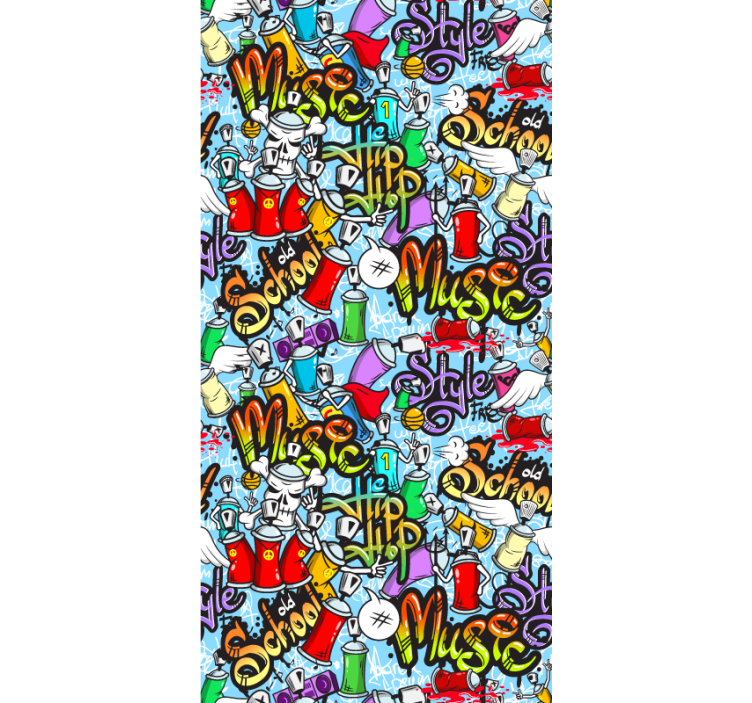 papel de parede artístico elementos de grafite - TenStickers