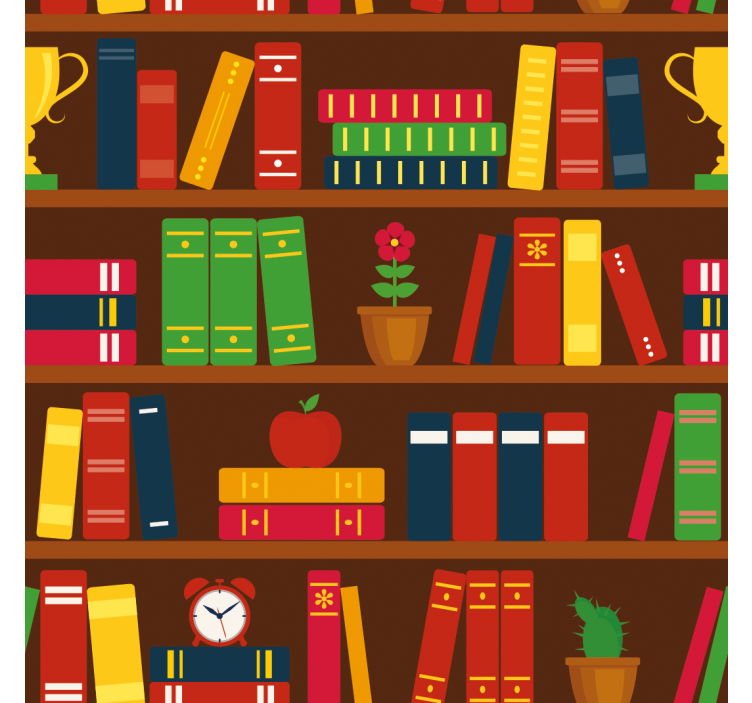 Papel de parede gabinete motivo da biblioteca - TenStickers