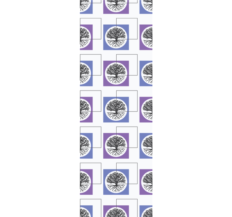 papel de parede para quarto desenho de árvore geométrica - TenStickers