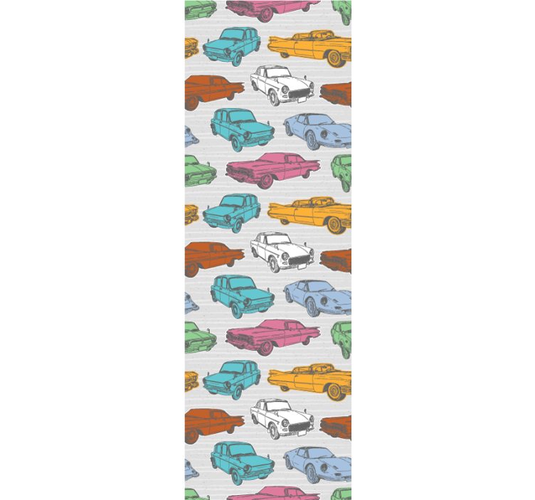 papel de parede clássico Carros clássicos coloridos - TenStickers