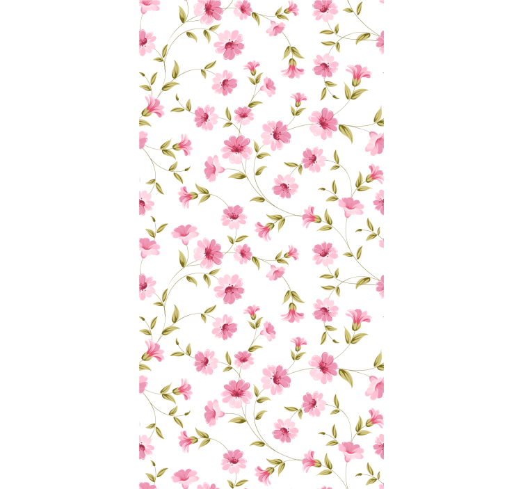 papel de parede floral Padrão de flor desabrochando - TenStickers