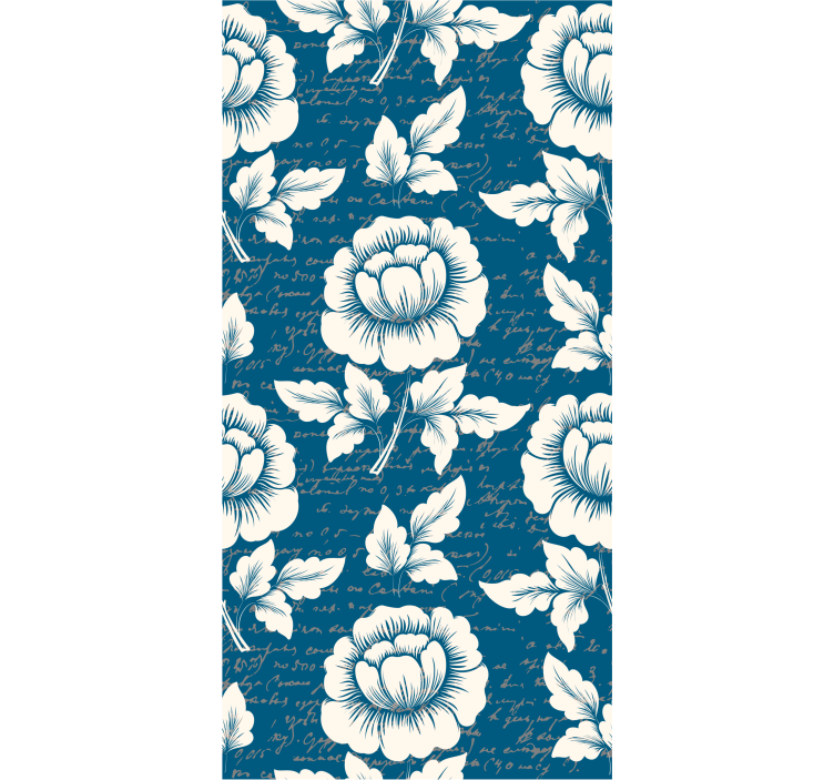 papel de parede floral roteiro floral elegante - TenStickers