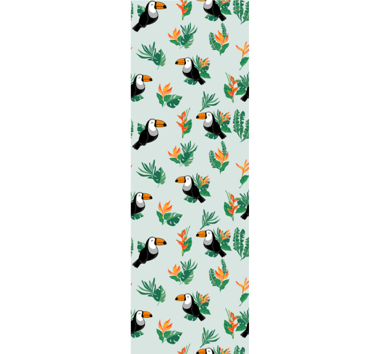 papel de parede animais design de tucanos tropicais - TenStickers