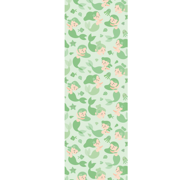 papel de parede infantil sereias brincalhonas - TenStickers