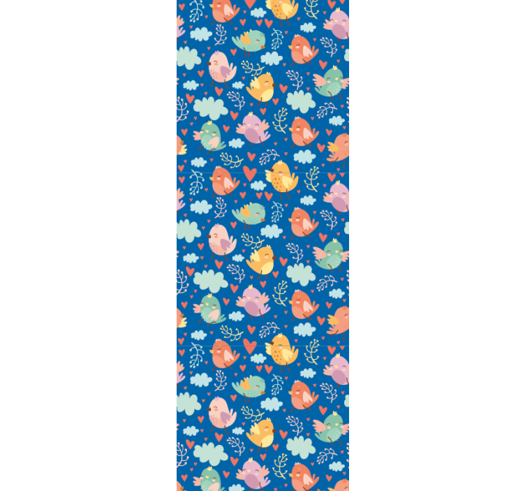 papel de parede moderno Desenho bonito de pássaros voadores - TenStickers