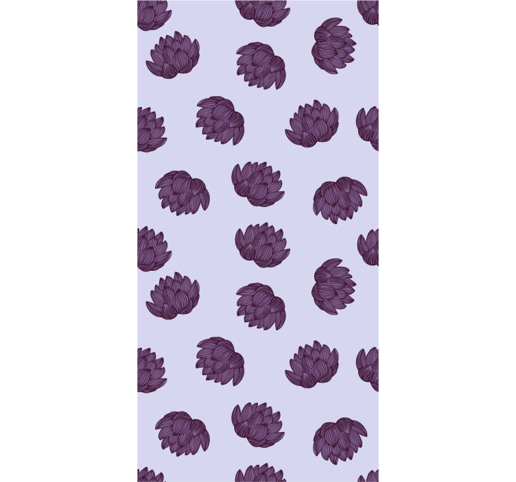 papel de parede flores simplicidade de padrão floral - TenStickers