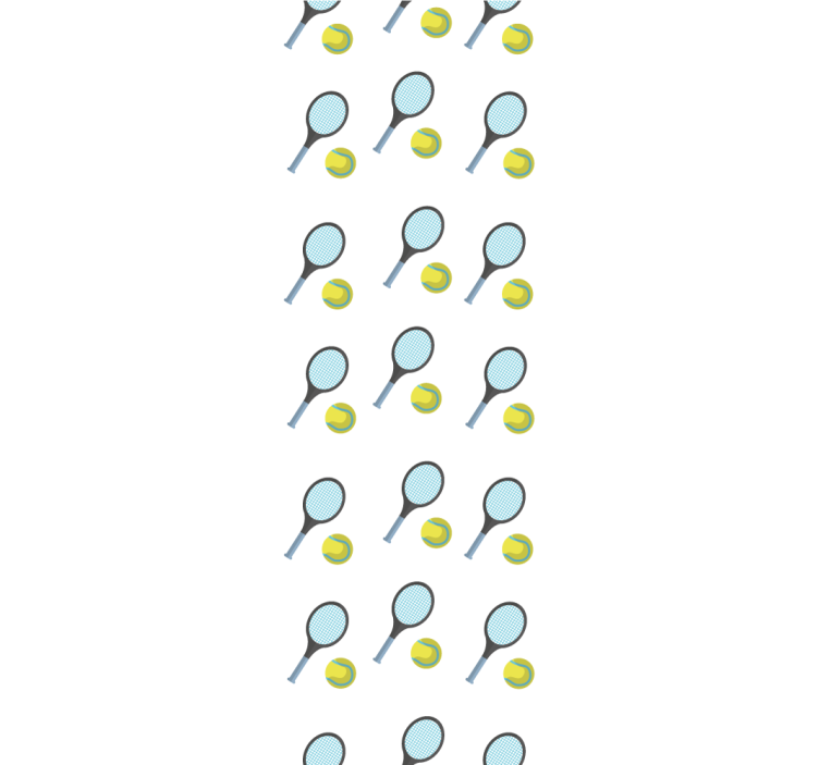 Papel de parede personalizável raquetes e bolas de tênis - TenStickers