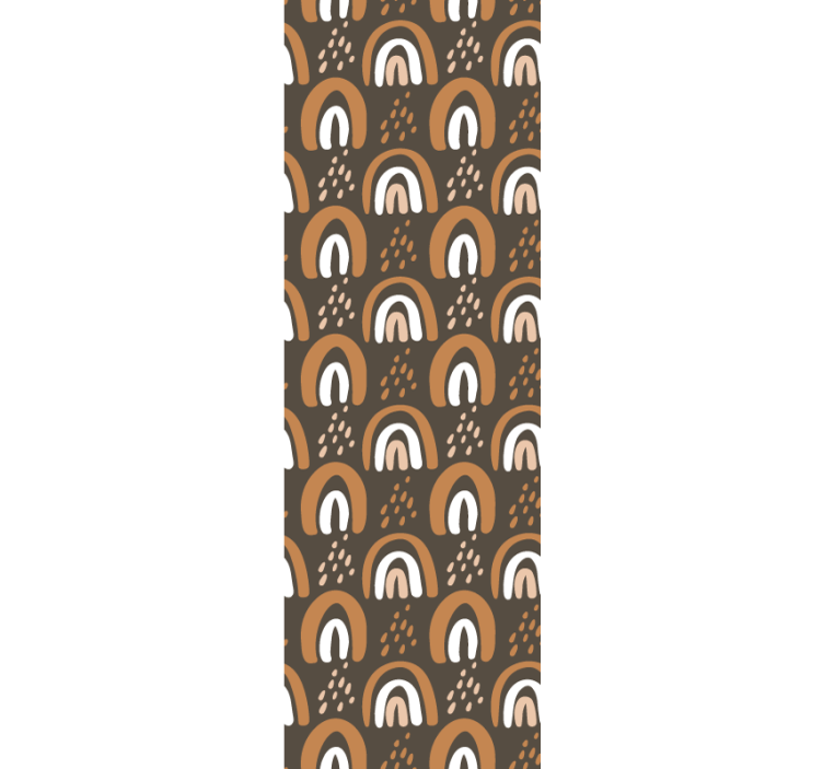 papel de parede infantil Padrão arco-íris com gotas e chuva - TenStickers