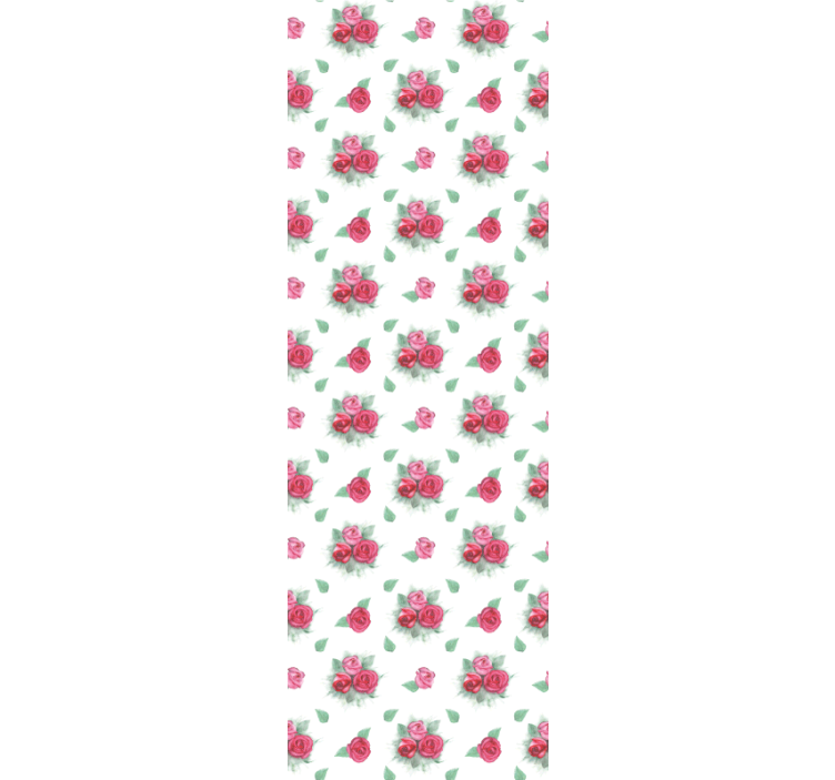 papel de parede flores padrão de buquê de rosas - TenStickers