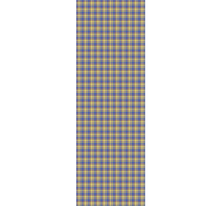 papel de parede para cozinha Padrão tártaro azul check - TenStickers