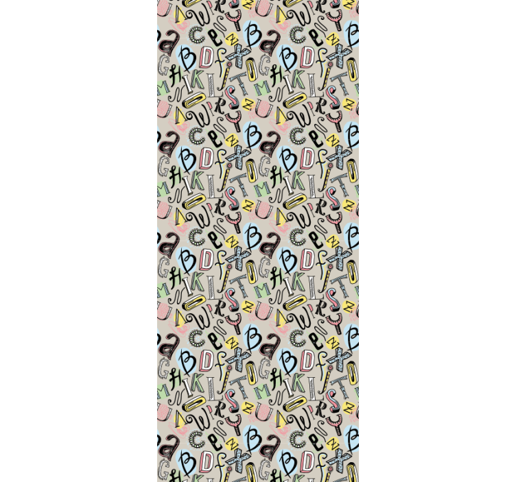 papel de parede letras diversão alfabética - TenStickers