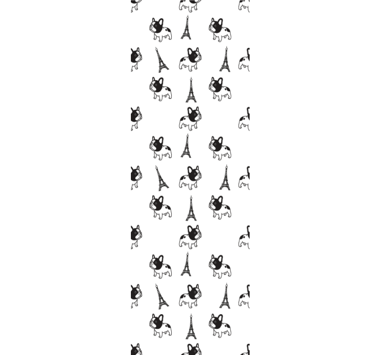 Papel de parede cães cachorros parisienses - TenStickers