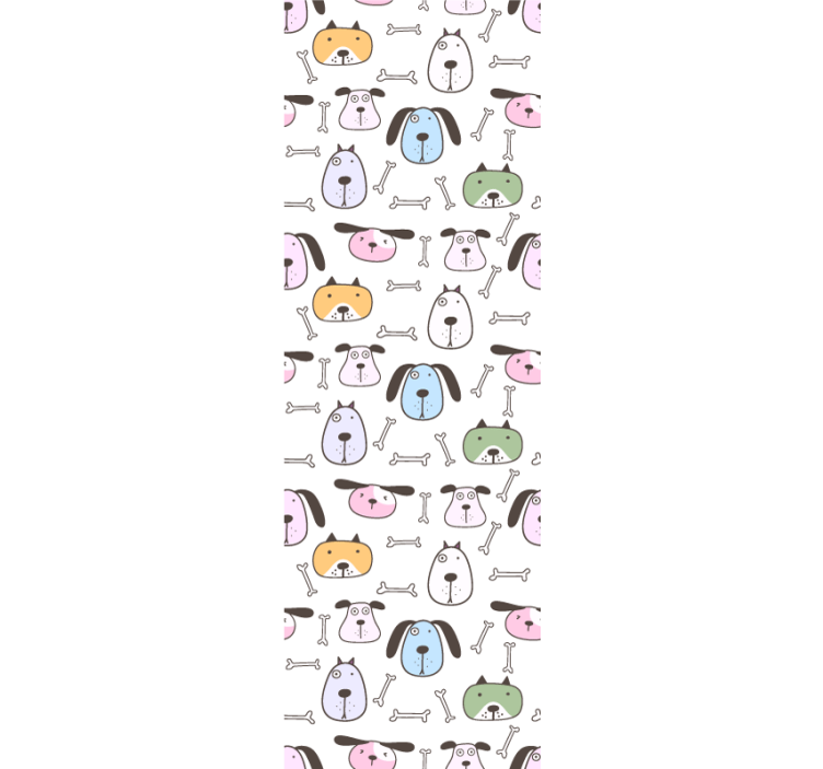Papel de parede cães amigos caninos de desenho animado - TenStickers