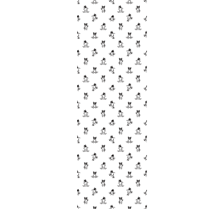 Papel de parede cães buldogues no skate - TenStickers