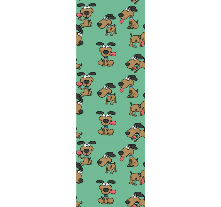 Papel de parede cães diversão de desenho animado canino - TenStickers