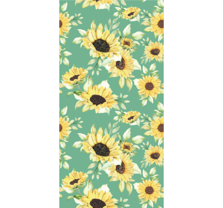 papel de parede flores flores de girassol - TenStickers