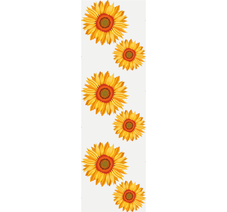 papel de parede flores matriz de girassol - TenStickers