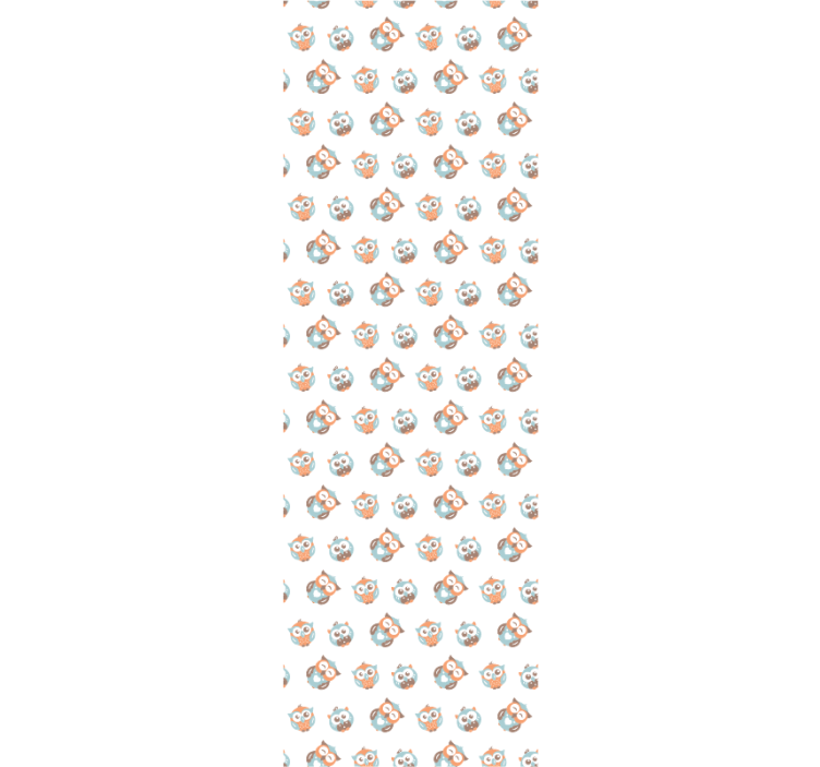 papel de parede infantil padrão de coruja - TenStickers