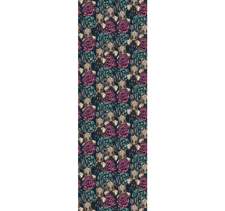 papel de parede flores elegante tapeçaria floral - TenStickers