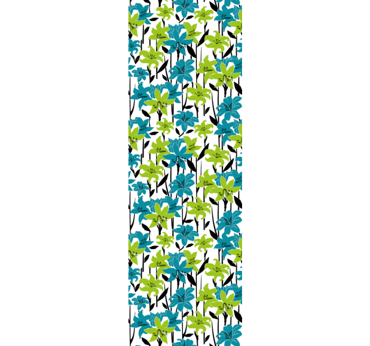 papel de parede flores flor floral colorida - TenStickers