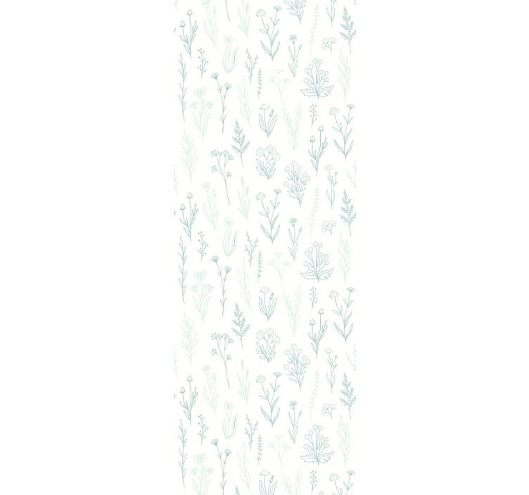 papel de parede floral Flor em um fundo branco - TenStickers