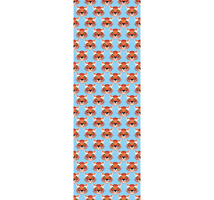 Papel de parede gatos rostos fofos de tigre - TenStickers