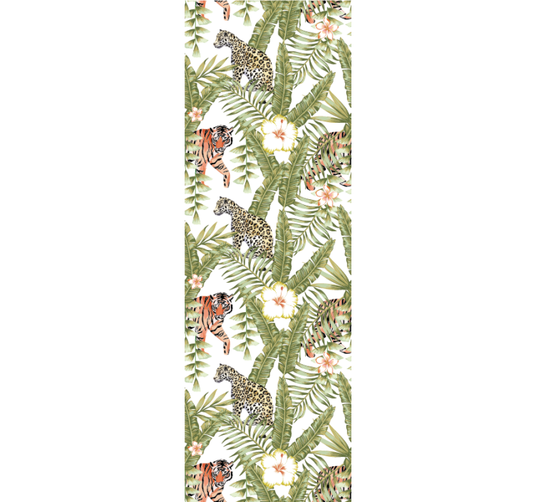 papel de parede animais fauna da selva tropical - TenStickers