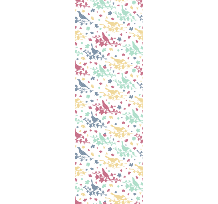 Papel de parede pássaros motivo de padrão de pássaro - TenStickers