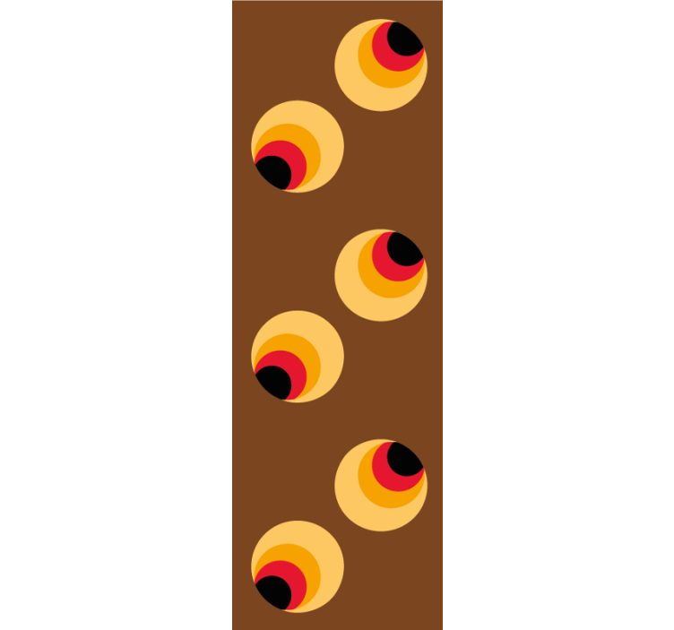 papel de parede formas geométricas orbes geométricas retrô - TenStickers