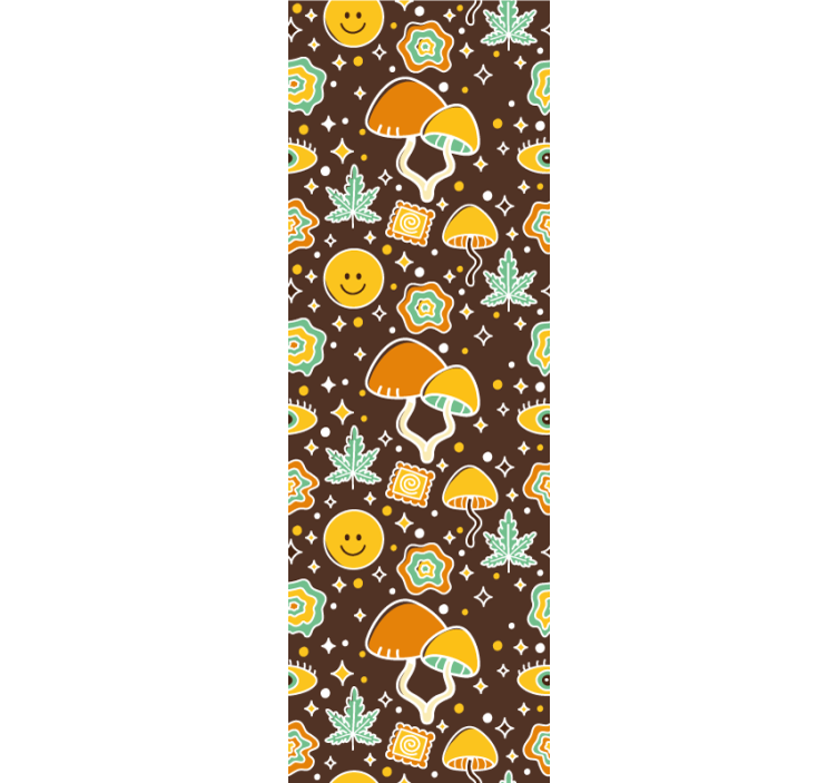 papel de parede artístico motivos sorridentes - TenStickers