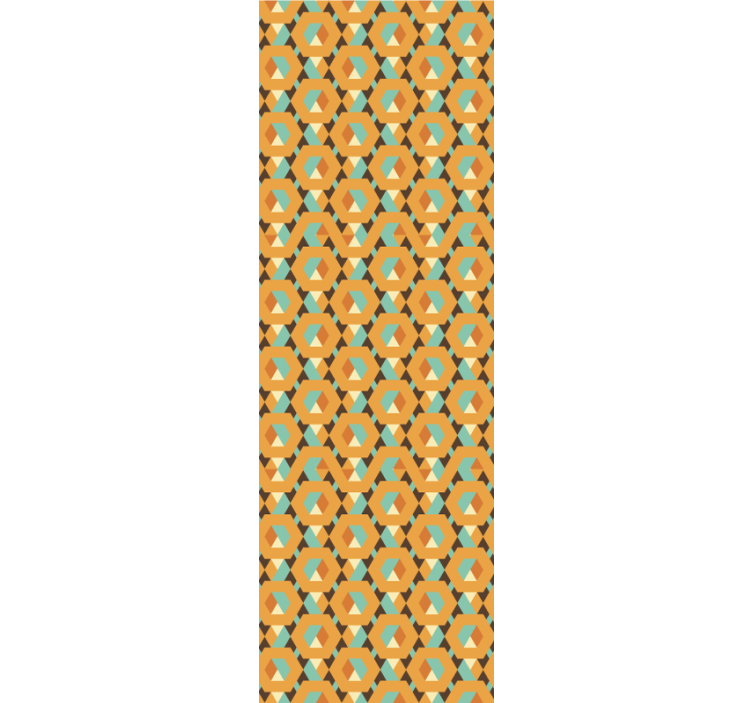 papel de parede formas geométricas estampa retrô geométrica - TenStickers