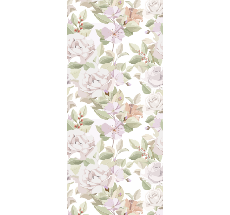 papel de parede flores conjunto de flores florais - TenStickers