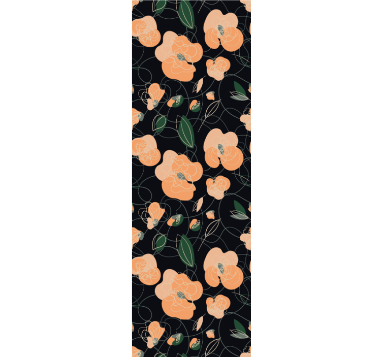 papel de parede flores padrão de flor botânica - TenStickers