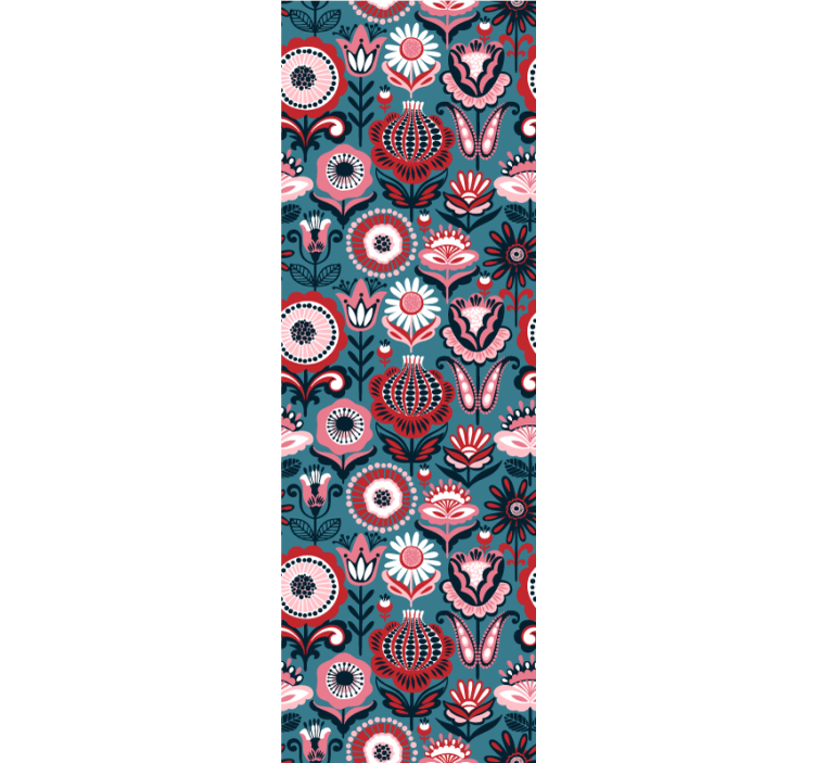 papel de parede floral flores ornamentais - TenStickers