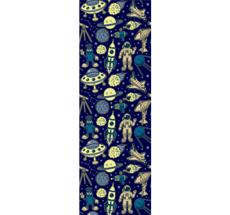 papel de parede artístico tema de exploração espacial - TenStickers