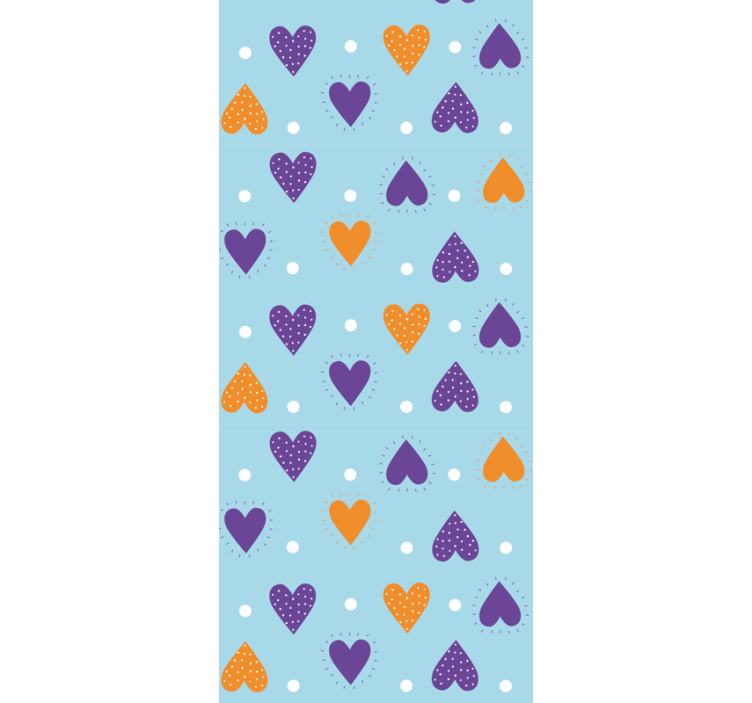 papel de parede para quarto gotas de chuva do coração - TenStickers