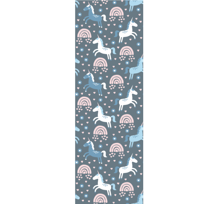 papel de parede animais motivo de arco-íris de girafa - TenStickers