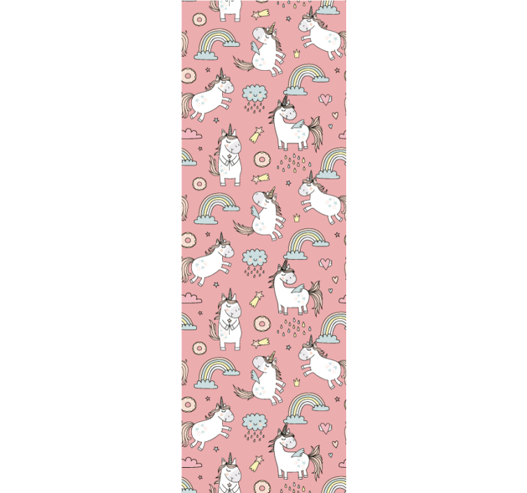 papel de parede animais arco-íris de unicórnio - TenStickers