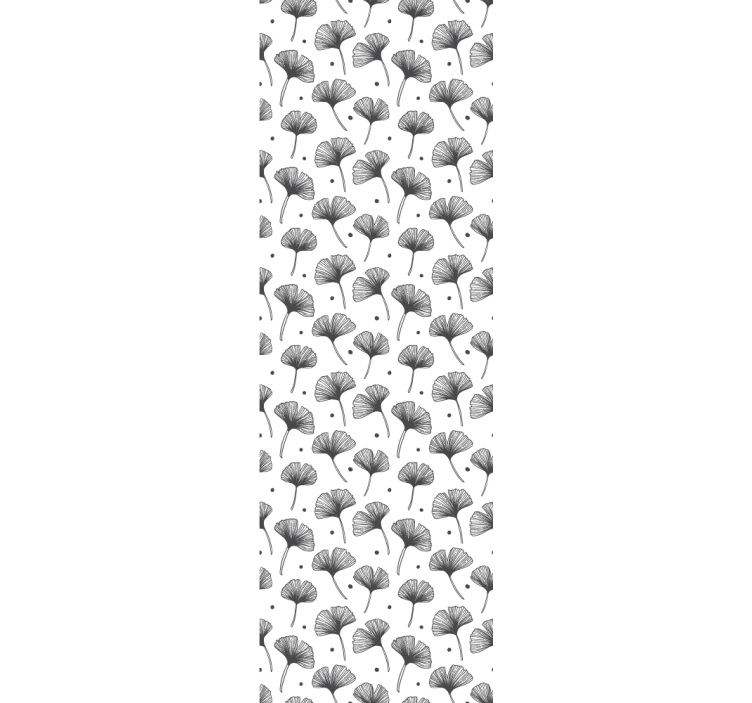 Papel de parede folhas padrão de ginkgo biloba - TenStickers