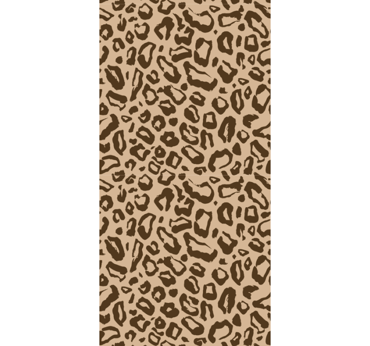 papel de parede leopardos padrão felino bege - TenStickers