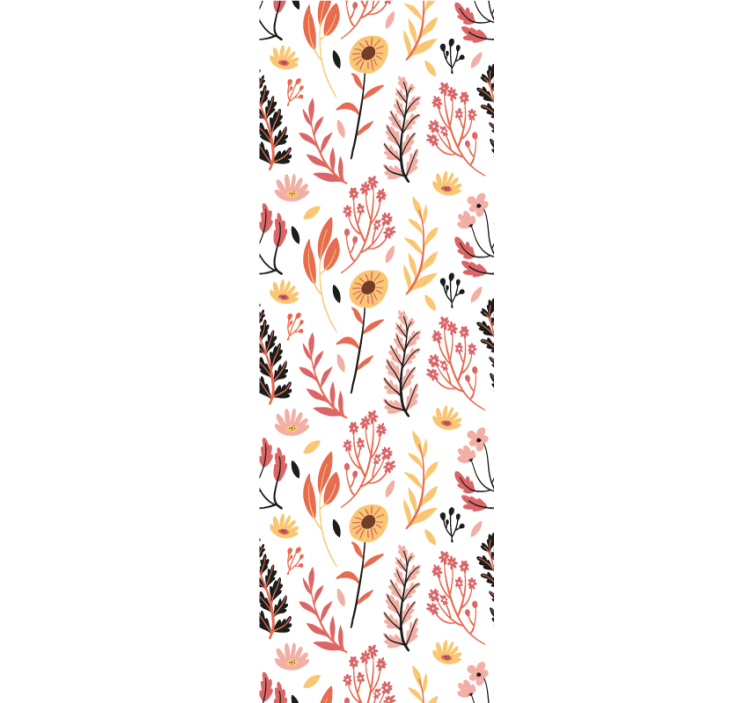 papel de parede flores design botânico floral - TenStickers