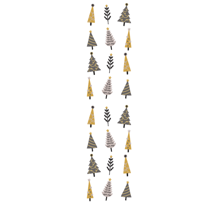 Papel de parede Natal padrão de árvore de férias - TenStickers