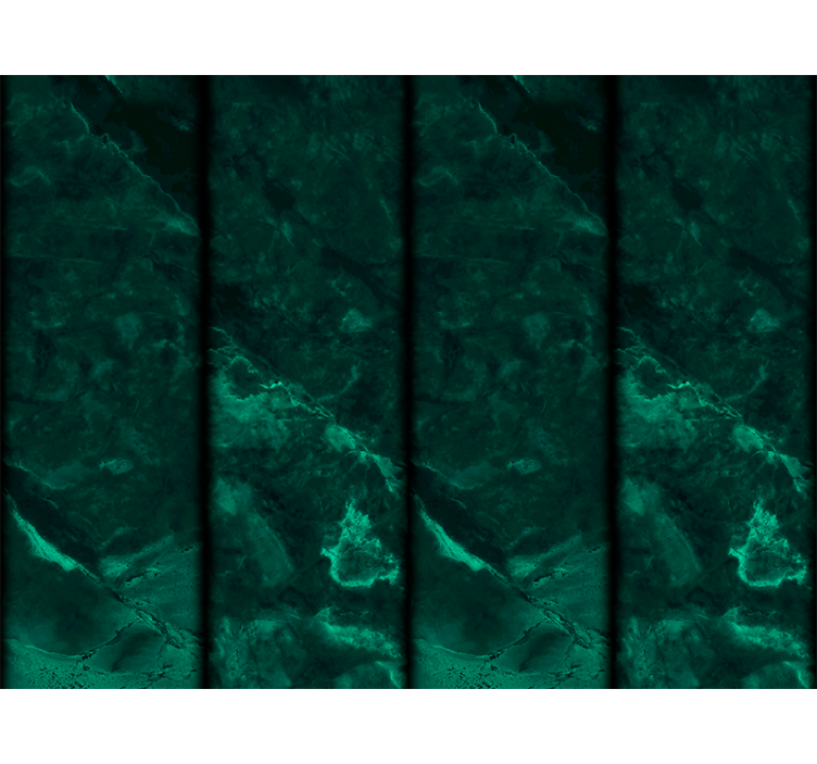 papel de parede casa de banho Efeito mármore preto e verde - TenStickers