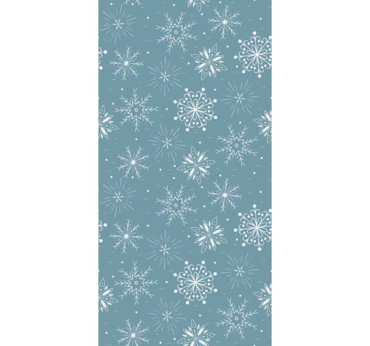 Papel de parede Natal motivo de flocos de neve - TenStickers
