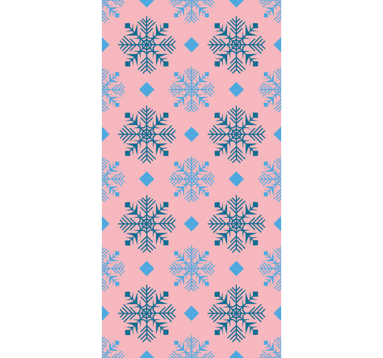 Papel de parede Natal padrão geométrico de floco de neve - TenStickers