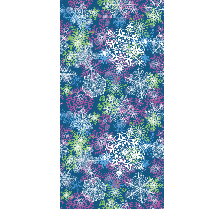 Papel de parede Natal conjunto de floco de neve - TenStickers